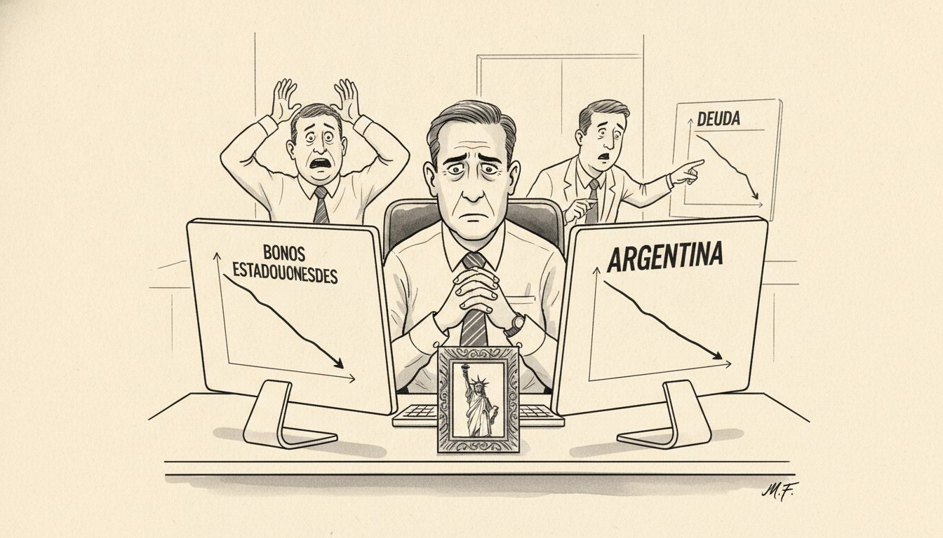 Bonos de EEUU caen y arrastran deuda argentina — el contagio del riesgo global