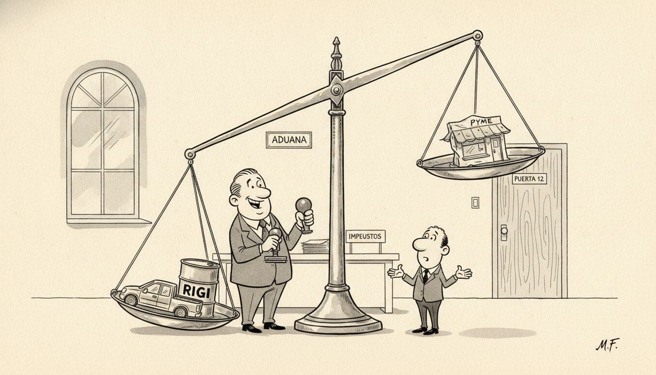 La balanza del Estado: para unos, treinta años de privilegio garantizado; para el resto, el peso entero de la economía real.