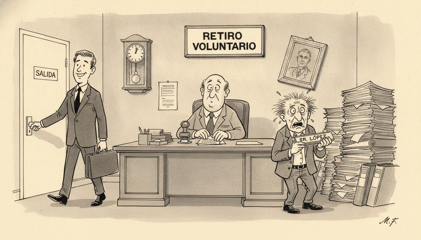 El que puede, se va. El que no puede, se queda. El Estado, satisfecho, lo llama 'eficiencia'.