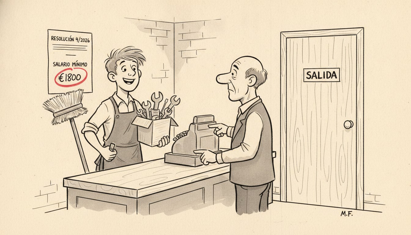 El sueldo mínimo subió por decreto. El empleo, por las dudas, bajó por la puerta.